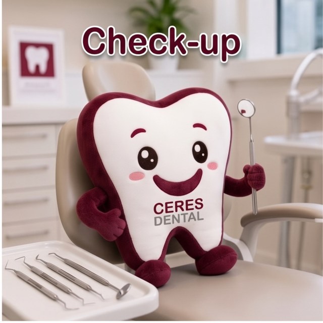 Check-up & Clean — Ceres Dental mascot
